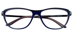 Albina Rectangle Blue Glasses1
