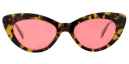 Alfreda Cat eye Tortoise Sunglasses0
