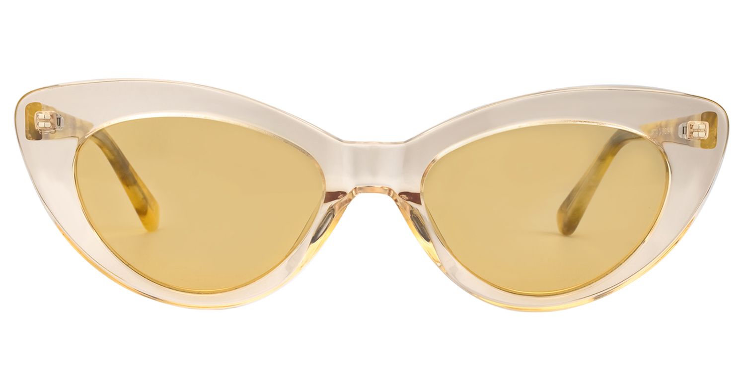 Cat eye Beige Clear Sunglasses | Zeelool Sunglasses0