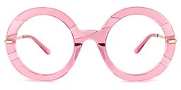 Keona Round Pink Glasses0