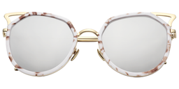 Nanette Cateye White Sunglasses1