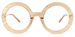 Keona Round Beige Glasses0