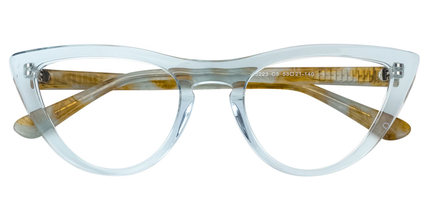 Cat eye Blue Clear Glasses | Zeelool Glasses1