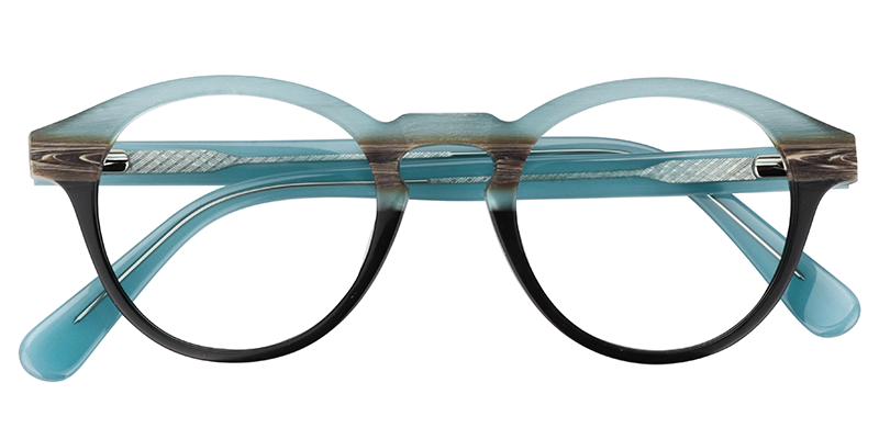 Darby Round Blue Glasses