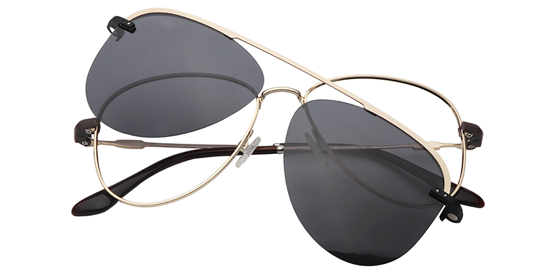 Clip-On Silver Glasses0