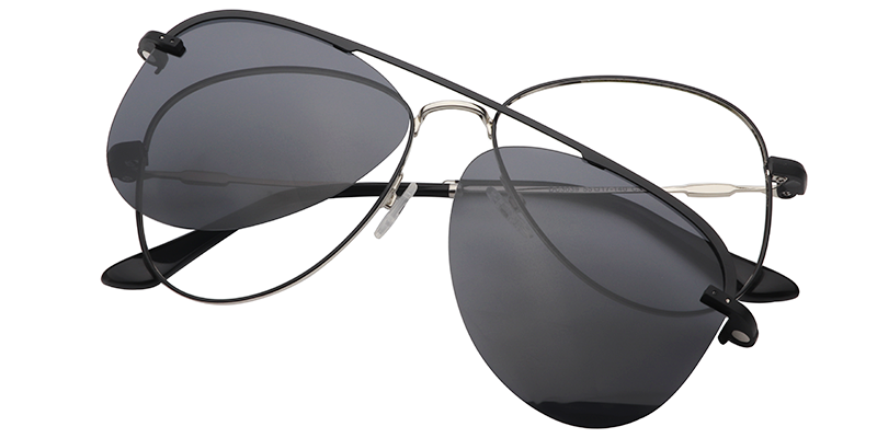 Clip-On Black Glasses0