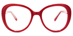 Elena Round Red Glasses0