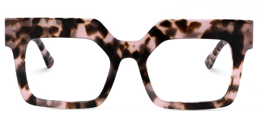 Rosado Rectangle Pink-Tortoise Glasses