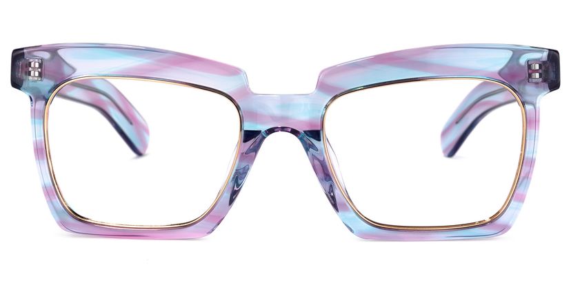 Corrales Square Purple-Blue Glasses