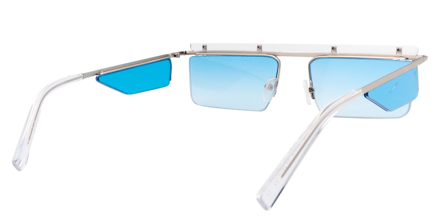 Rectangle Silver Sunglasses | Zeelool Sunglasses5