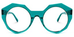 Bogar Geometric Green Glasses0
