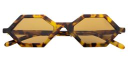 Xaviar Geometric Yellow Tortoise Sunglasses1