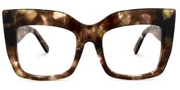 Charmaine Cat Eye Brown Glasses0