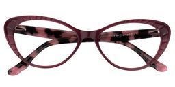 Xaria Cat eye Dark Red Glasses1