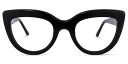Caren Cateye Black Glasses0