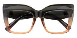 Alberta Cat Eye Brown Glasses1