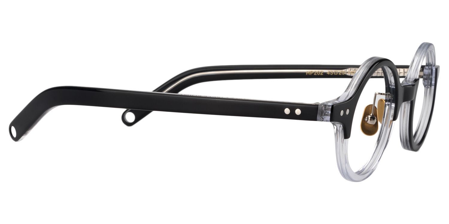 Round Black Clear Glasses | Zeelool Glasses4