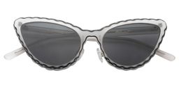 Freda Cat eye Gray Sunglasses1