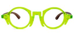 Charlie Round Green Glasses0