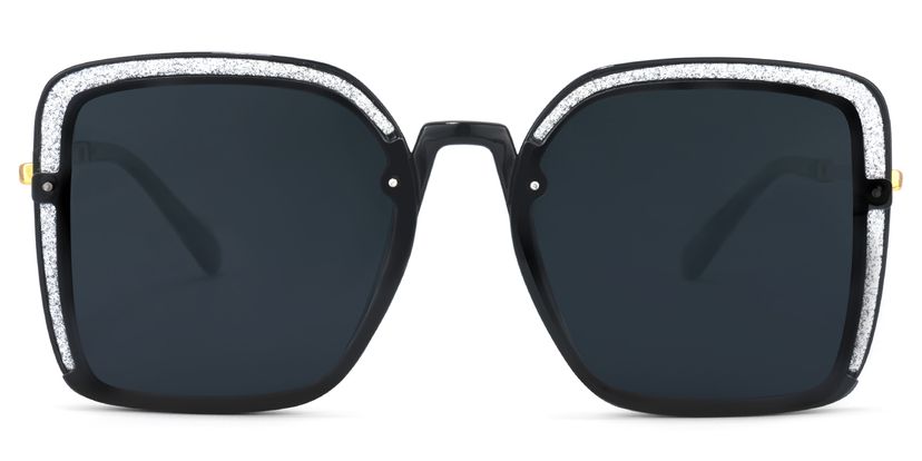 Georgie Square Black Sunglasses
