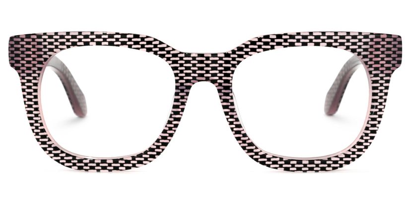 Crunch Square Black-Pink Glasses