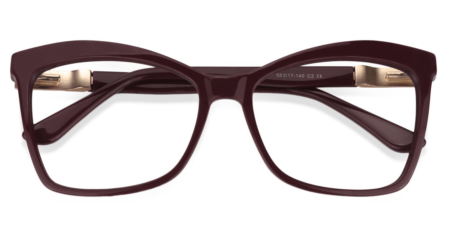 Butterfly Dark Red Glasses | Zeelool Glasses1