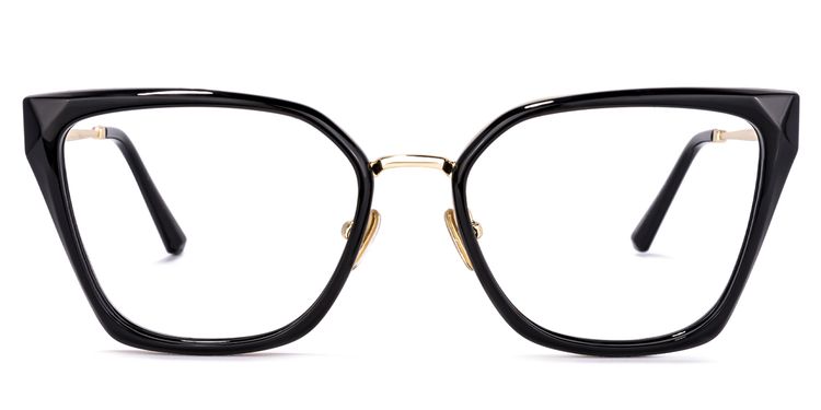 Martine Square Black Glasses