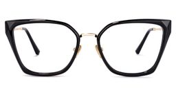 Martine Square Black Glasses0