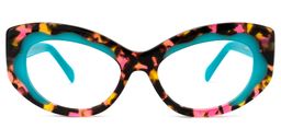 Toffee-Bites Cateye Floral Glasses0