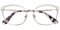 Heidi Cateye White Glasses1