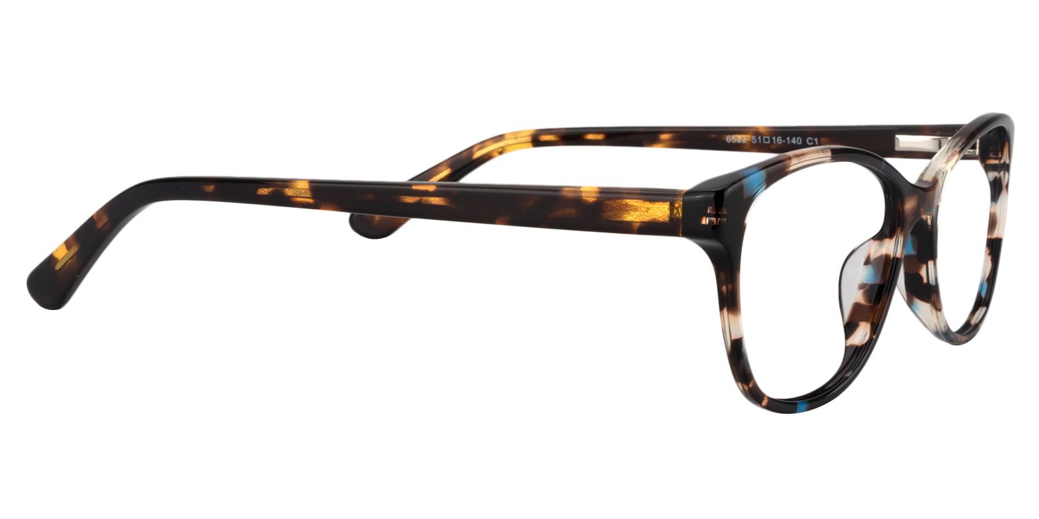 Oval Blue Tortoise Glasses | Zeelool Glasses4
