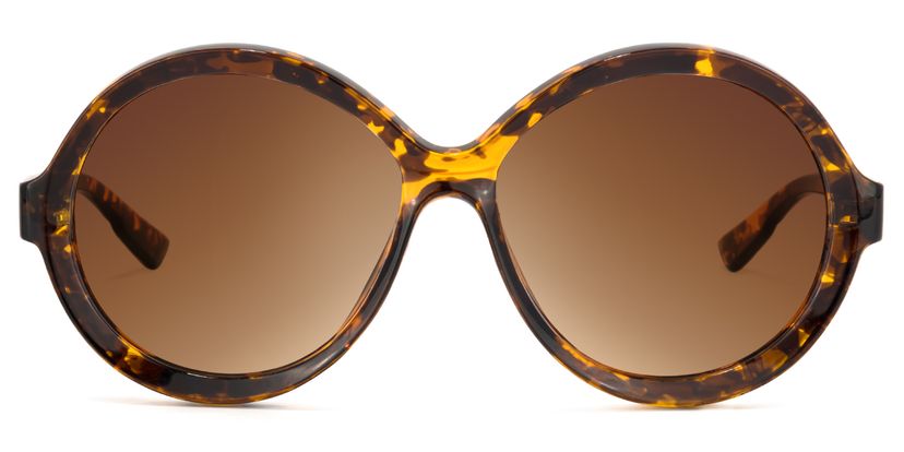 Garth Round Yellow-Tortoise Sunglasses