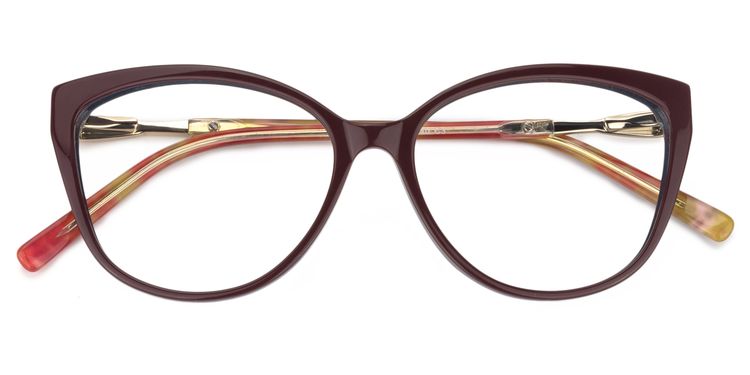Callie Cat eye Dark Red Glasses