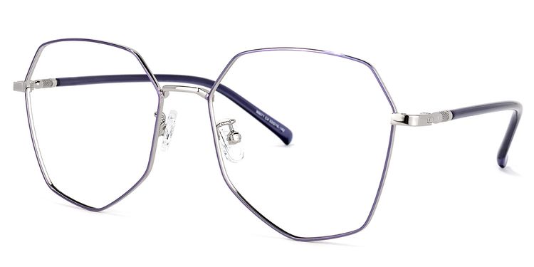 Bivins Geometric Purple Glasses