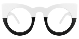 Ophelia Cateye Black-White Glasses0