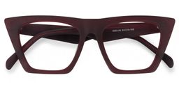 Cecile Cat Eye Red Glasses2