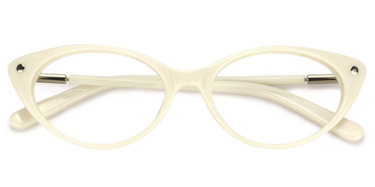 Calliope Cat eye Beige Glasses