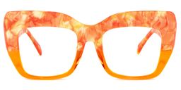 Charmaine Cat Eye Orange Glasses0