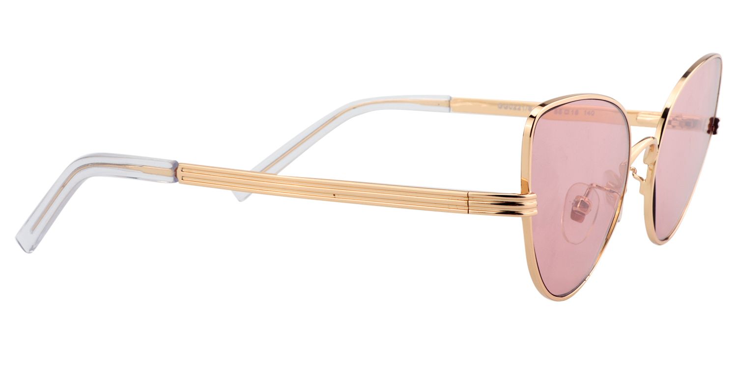 Cat-eye Gold Sunglasses | Zeelool Sunglasses3