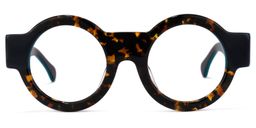Hardnett Round Tortoise Glasses0