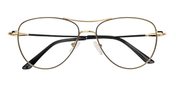 Larkin Aviator Black-Gold Glasses1