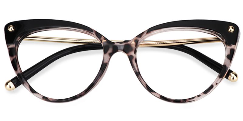 Cat Eye Tortoise&Clear Glasses1