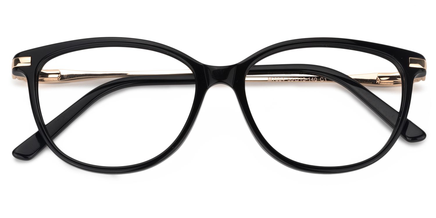 Oval Black Glasses | Zeelool Glasses1