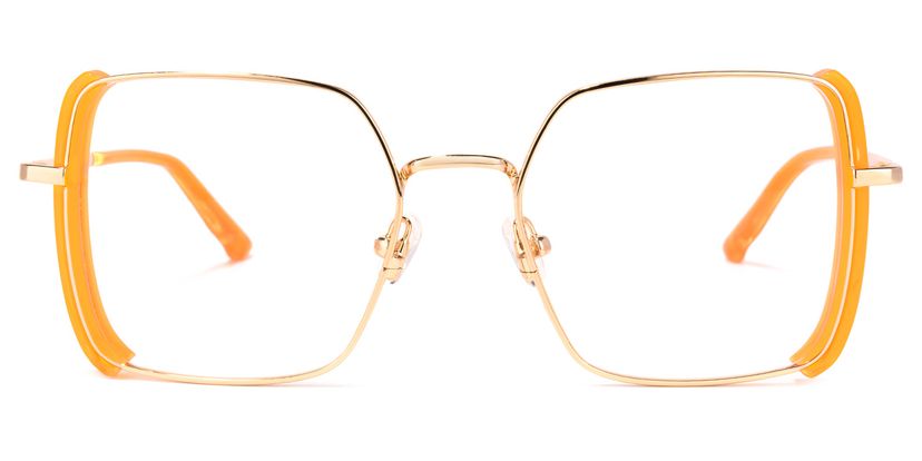 Joselyn Square Orange Glasses