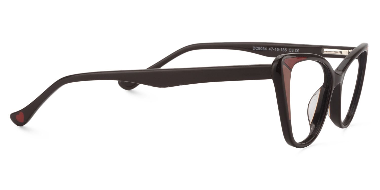 Cat eye Brown Glasses | Zeelool Glasses4