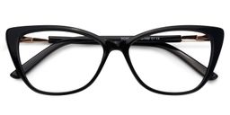 Candra Cat eye Black Glasses1