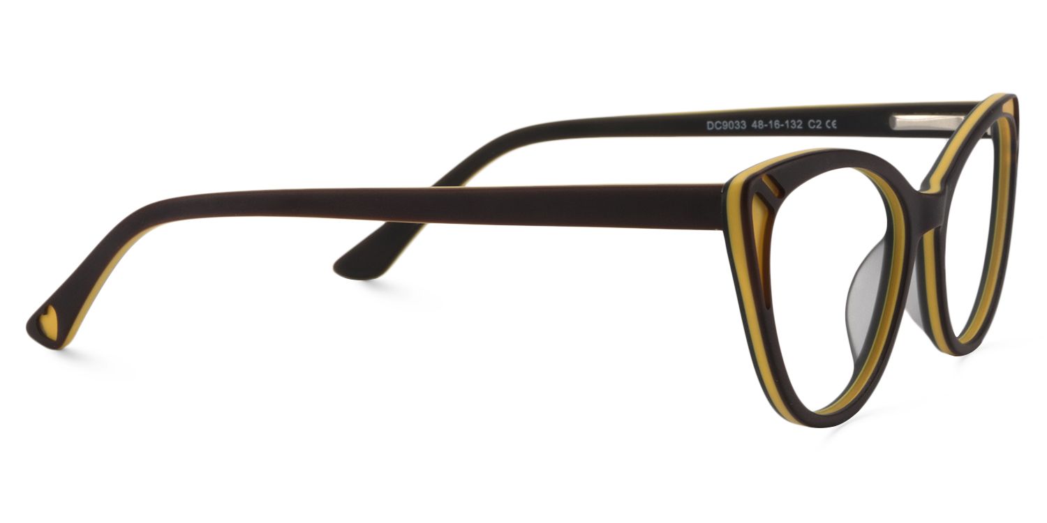 Cat eye Brown Glasses | Zeelool Glasses4