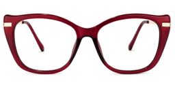 Wesby Cateye Red Glasses0