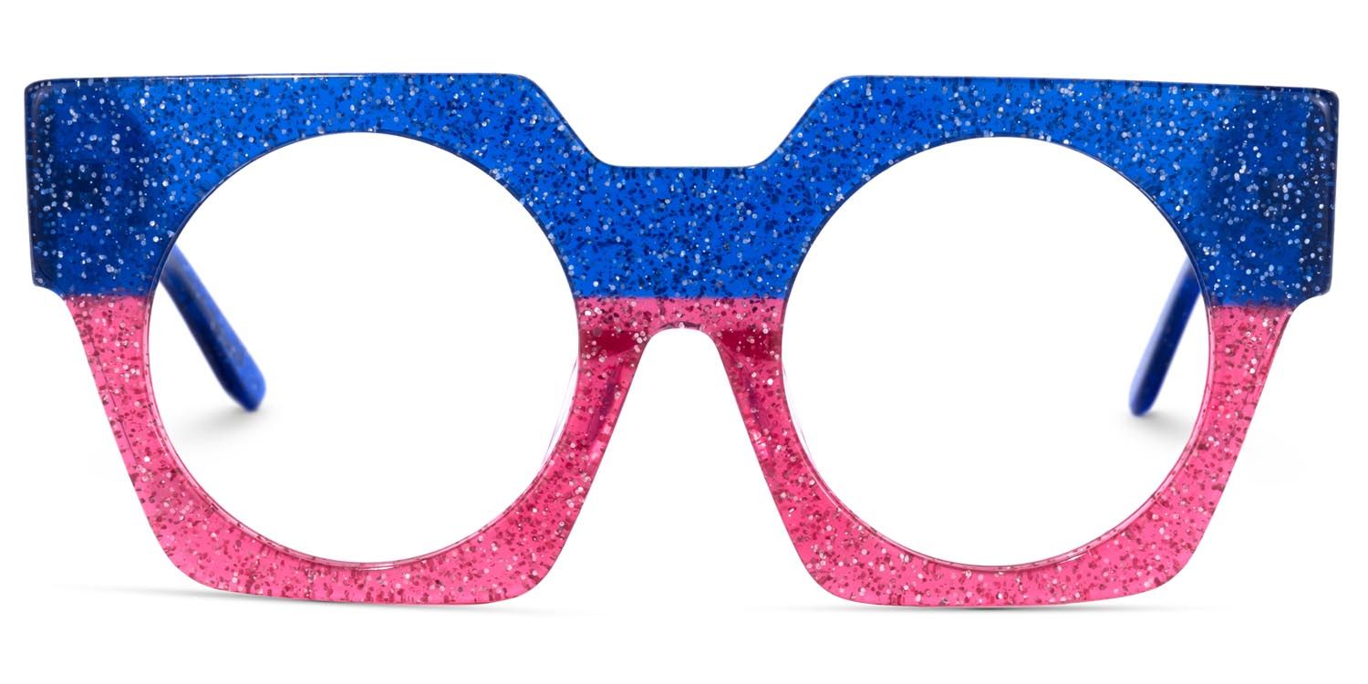 Geometric Blue Glasses | Zeelool Eyeglasses0