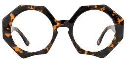 Hugh Geometric Tortoise-Gold Glasses0